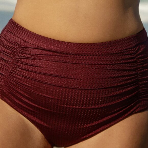 Berlook Jacquard Ruched Plus Size Bikini Bottom ONLY 41 - Picture 1 of 10